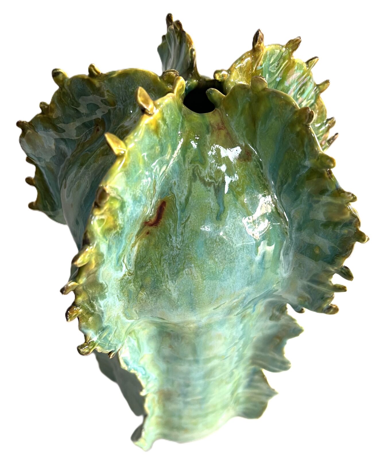 Ceramic - Large Turquoise Euphorbia - Image 6