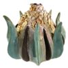 Ceramic - Sculptural Form with Leaves and Flower Head