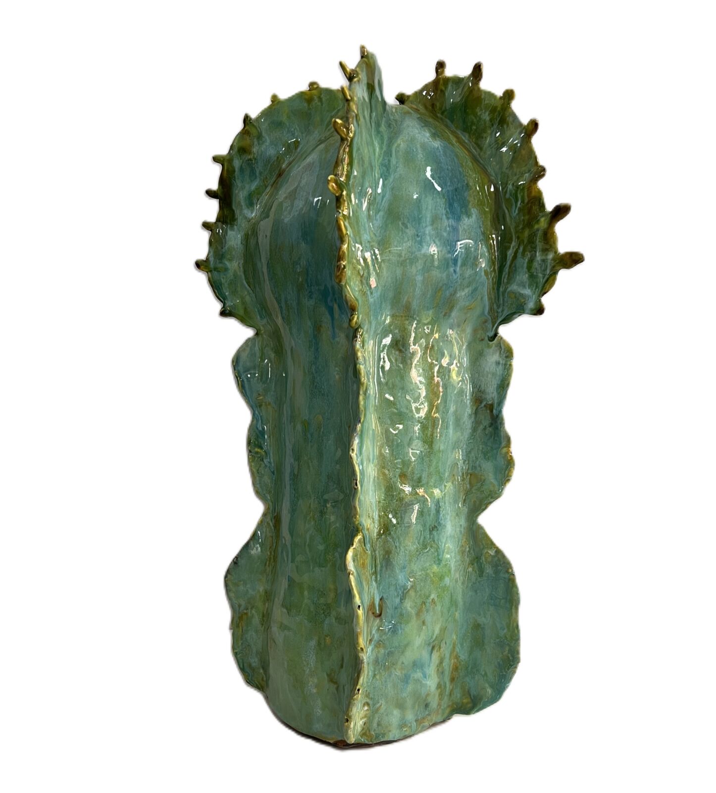 Ceramic - Large Turquoise Euphorbia