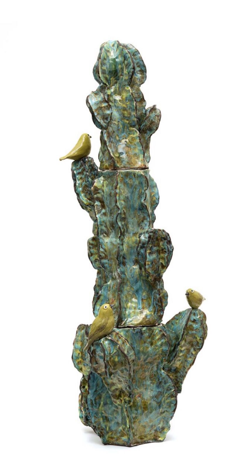 Ceramic - Euphorbia in three sections with White Eyes - Image 2