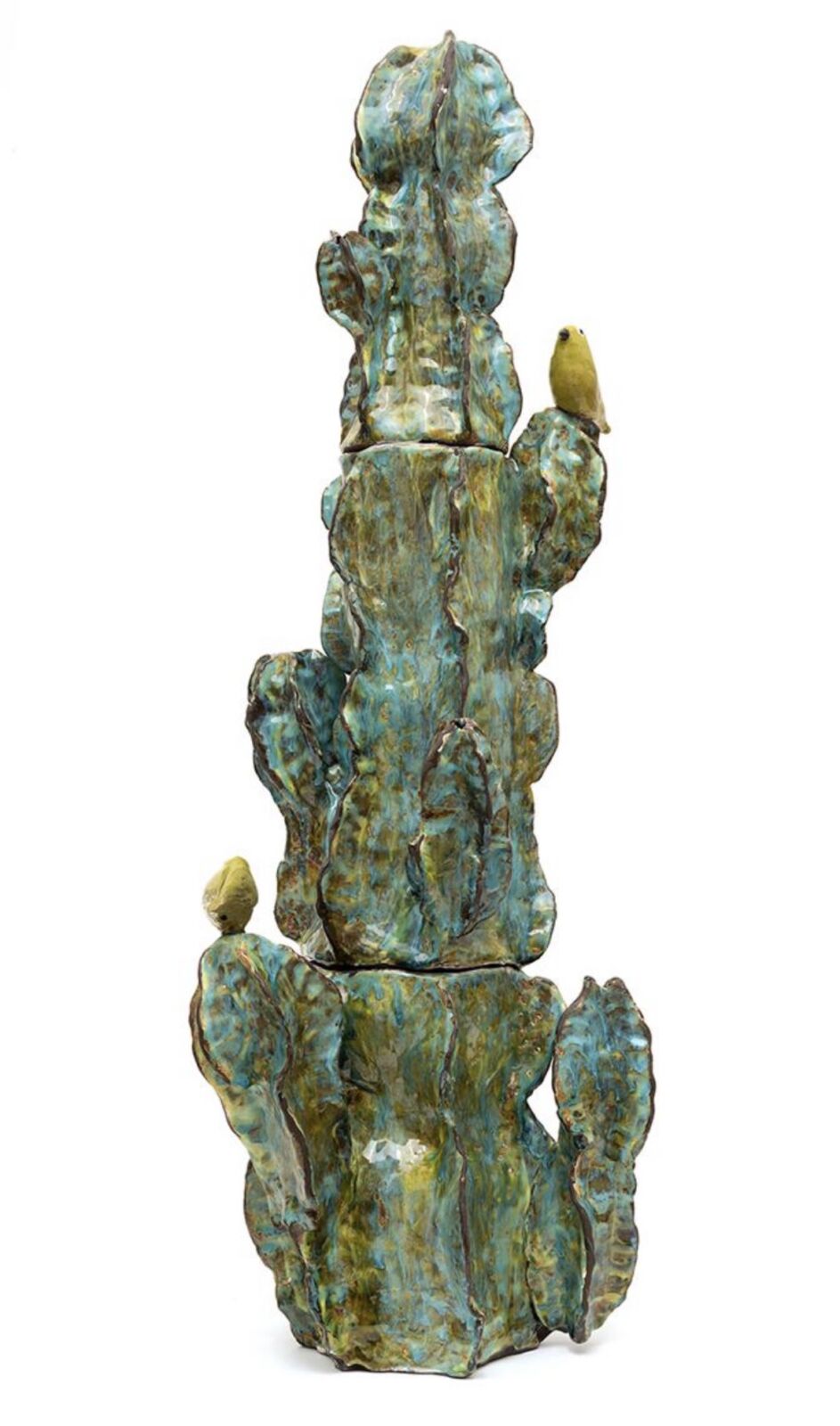 Ceramic - Euphorbia in three sections with White Eyes - Image 3